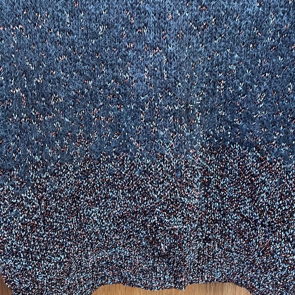 Anthropologie Seen Worn Kept Neassa Crewneck Metallic Mohair Brown Sweater S/M - Picture 6 of 9